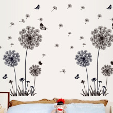 Pissenlit Wall Art Stickers Autocollant Imperméable Stickers Élégant Décor À La Maison Stickers Muraux Décoration Vinyle Autocollant